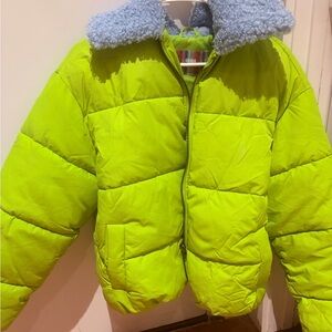 Urban Outfitters Puffer Jacket with Sherpa Collar